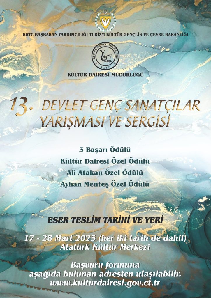13. Devlet Genç Sanatçılar Yarışması ve Sergisi’ne son başvuru tarihi 28 Mart…