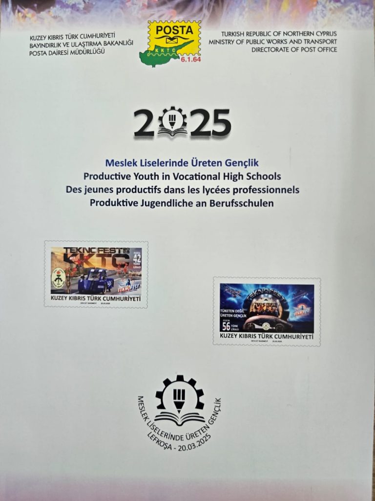 “Meslek Liselerinde Üreten Gençlik” konulu pul serisi ve ilk gün zarfı basıldı