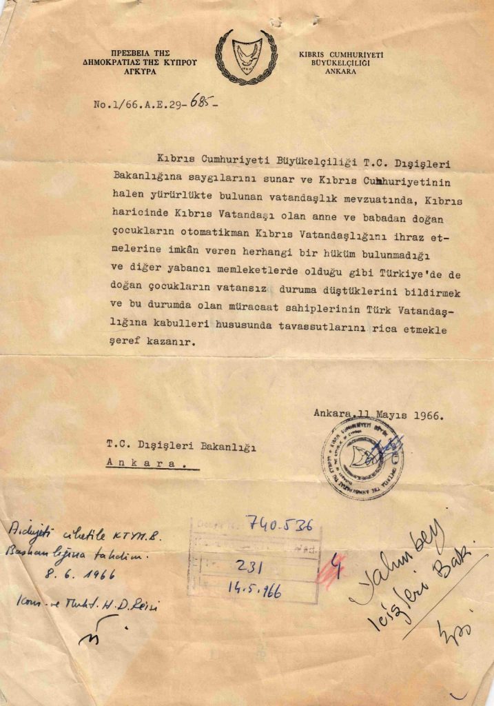 “Kıbrıs Cumhuriyeti Ankara Büyükelçiliği Arşivi” KKTC Milli Arşiv ve Araştırma Dairesi’nde