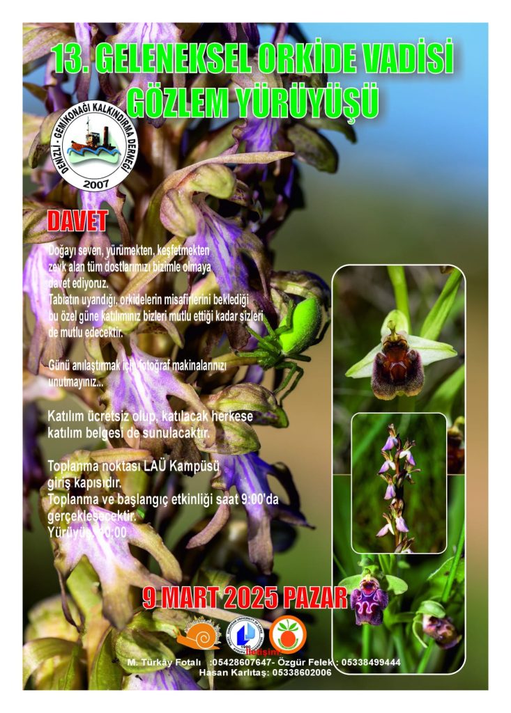 Lefke’de pazar günü orkide yürüyüşü var… 6 Şubat depreminde hayatını kaybeden Hüssam çifti anılacak