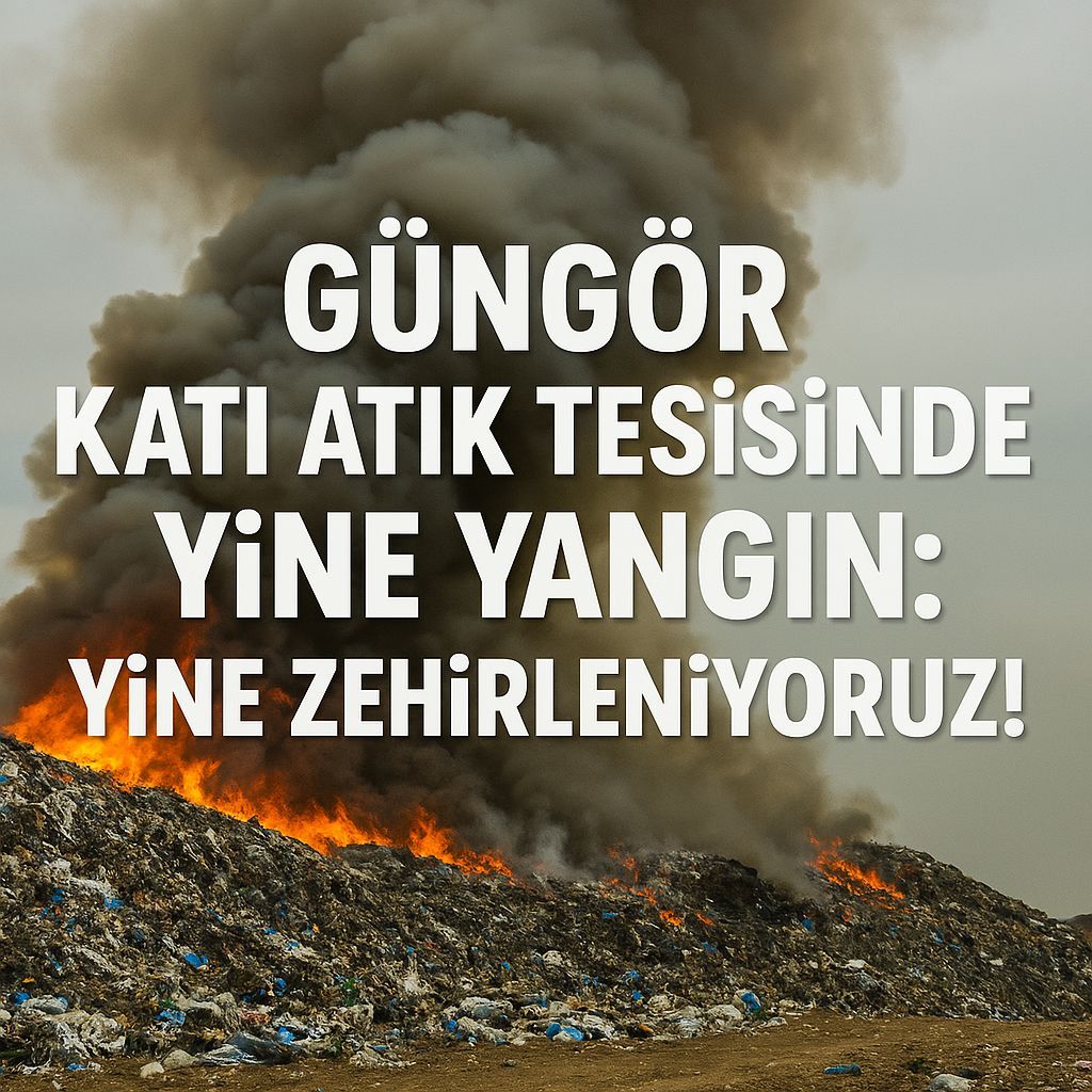 Çevre ve tabip örgütlerinden Güngör Katı Atık Tesisi’ndeki yangına ilişkin açıklama…