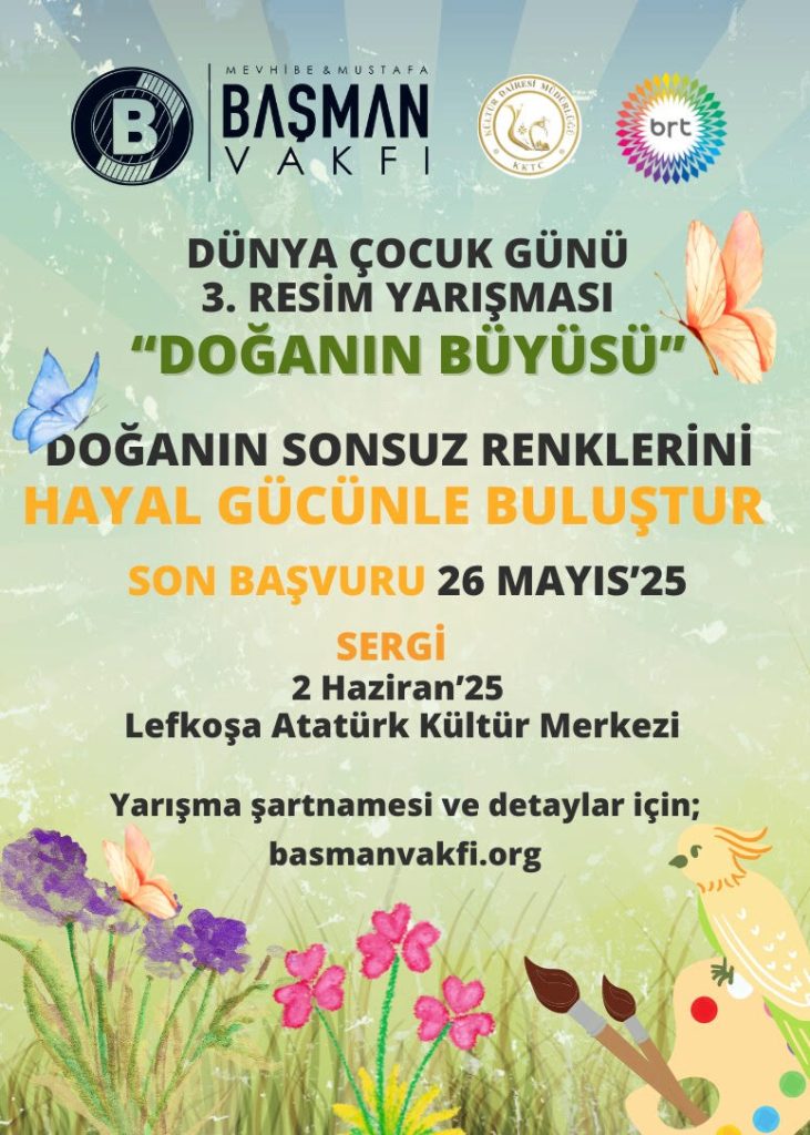 Başman Vakfı ile BRTK’nın düzenlediği Dünya Çocuk Günü 3. Resim Yarışması’na başvurular başladı