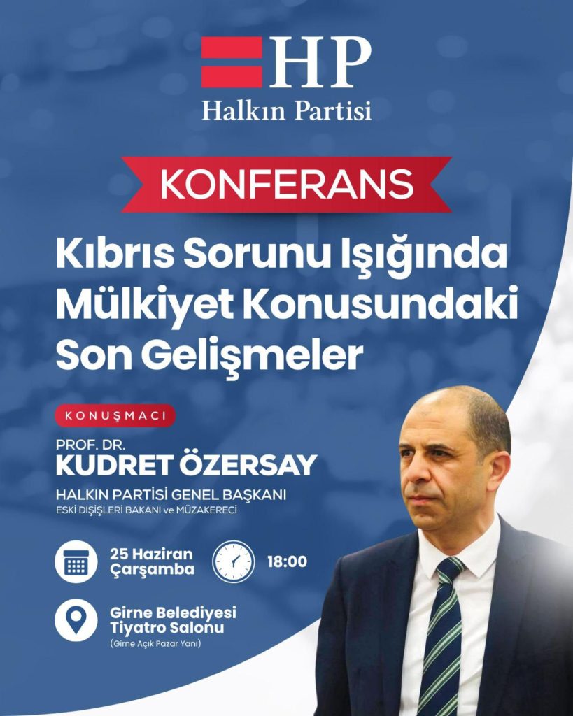 Özersay “Kıbrıs Sorunu Işığında Mülkiyet Konusundaki Son Gelişmeler” konferansı veriyor