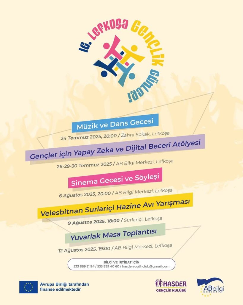 HASDER 16. Lefkoşa Gençlik Günleri , “Müzik ve Dans Gecesi”yle başlıyor