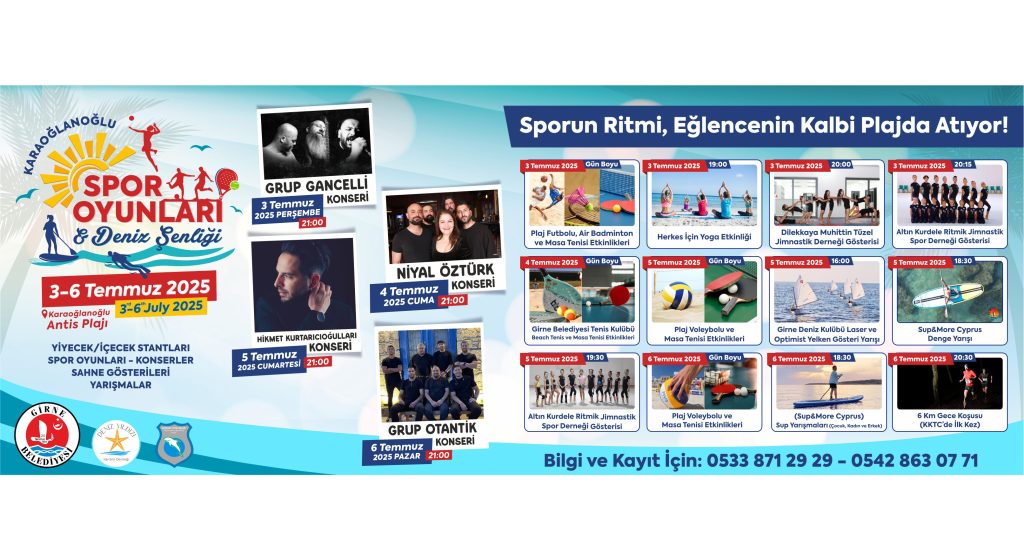 Karaoğlanoğlu Spor Oyunları ve Deniz Şenliği yarın başlıyor