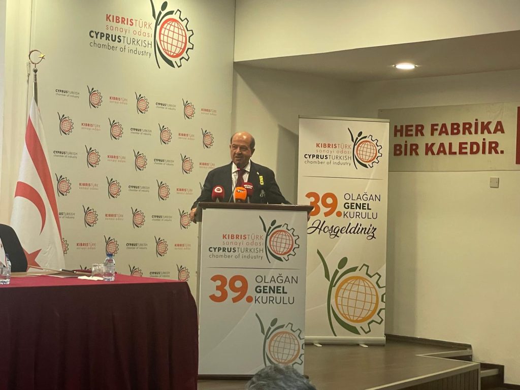 Kıbrıs Türk Sanayi Odası’nın 39. Genel Kurulu…Cumhurbaşkanı Tatar: “Ülkeye yatırım yapın, istihdam sağlayın”