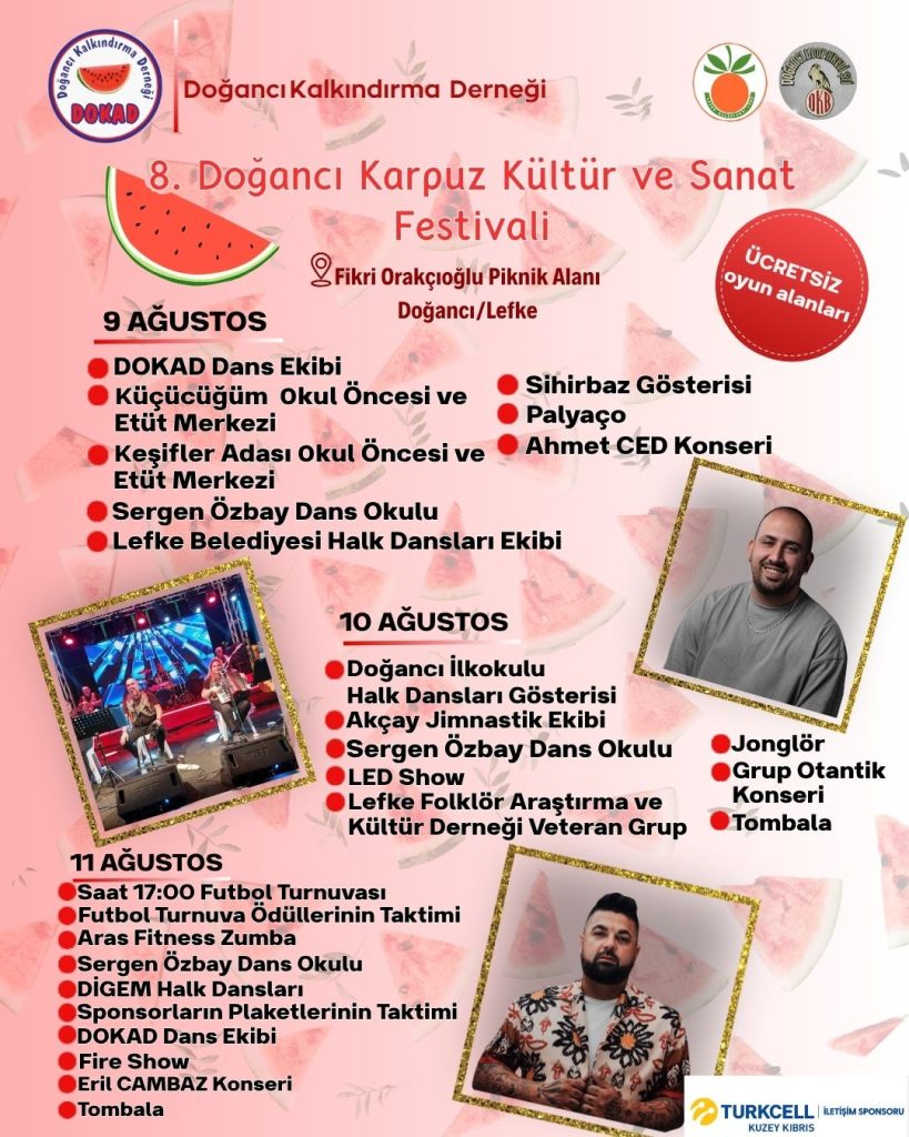 Doğancı Karpuz Kültür ve Sanat Festivali cumartesi gecesi başlıyor