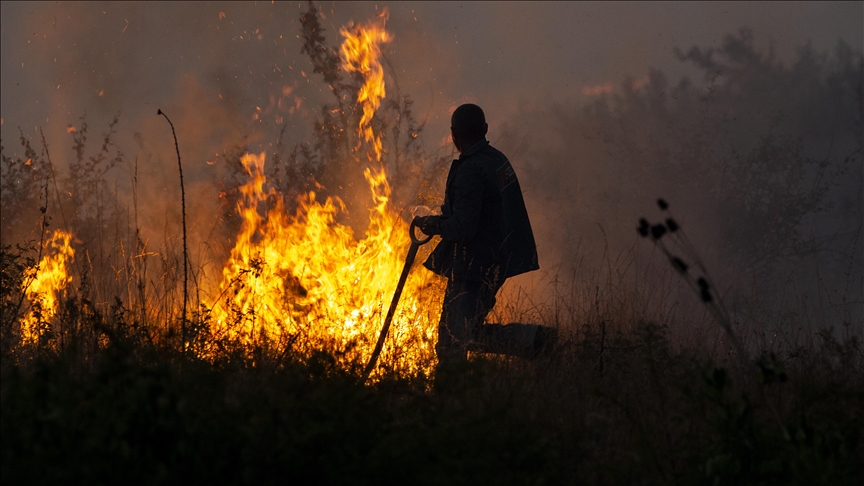 Bulgaristan’ın güneyinde 30 bin dönümlük alana yayılan yangınla mücadele sürüyor