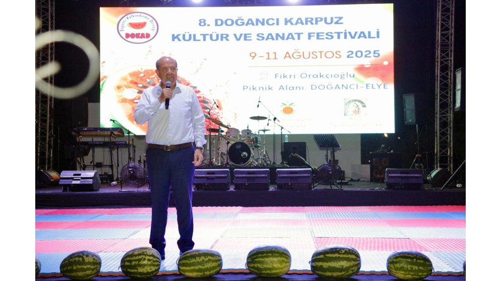Cumhurbaşkanı Ersin Tatar, 8. Doğancı Karpuz Kültür ve Sanat Festivali’ne katıldı