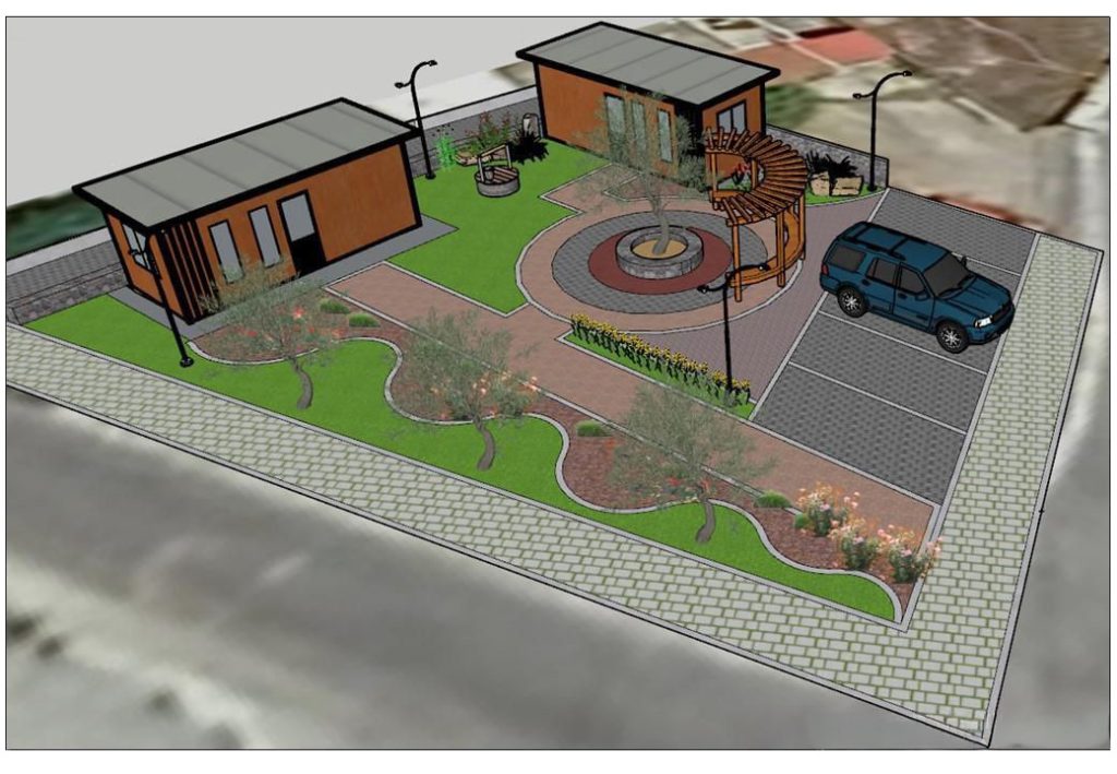 Altınova köy meydanında düzenlenme yapılıyor