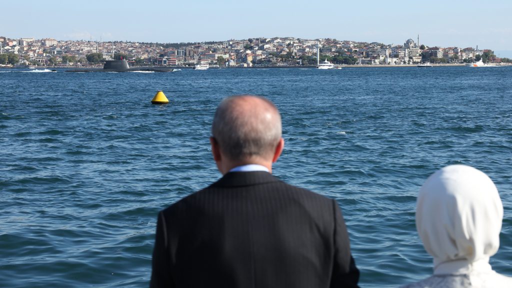 Erdoğan, TEKNOFEST Mavi Vatan kapsamında İstanbul Boğazı’ndan geçen gemileri selamladı