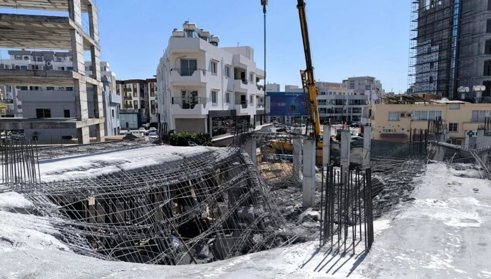 Gazimağusa’da beton dökümü sırasında çökme yaşanan inşaatla ilgili kapatma kararı alındı