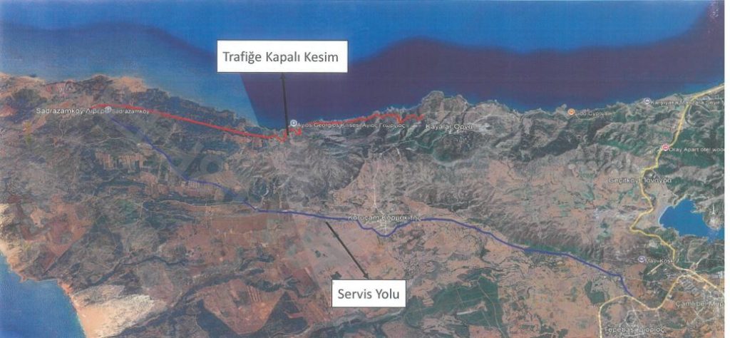 Geçitköy-Lapta ayrımı ile Kayalar-Sadrazamköy güzergahı 16 Ekim’e kadar kapalı