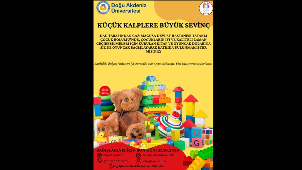 DAÜ Toplumsal Duyarlılık Merkezi’nden bağış çağrısı