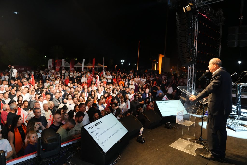 Cumhurbaşkanı ve Bağımsız Cumhurbaşkanı Adayı Ersin Tatar’ın ilk mitingi Güzelyurt’ta düzenlendi