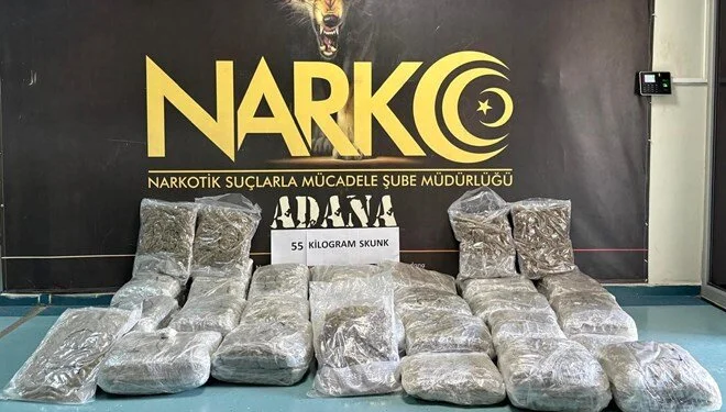 Otoyolda narkotik operasyonu: 55 kilogram uyuşturucu