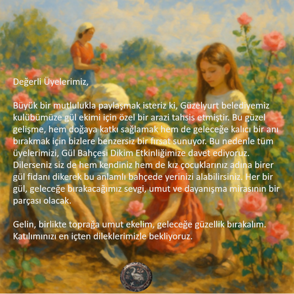 Soli Inner Wheel Kulübü, pazartesi günü Güzelyurt’ta gül fidanı dikim etkinliği düzenleyecek