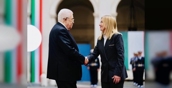 İtalya Başbakanı Meloni ile Filistin Devlet Başkanı Abbas iki devletli çözümü görüştü