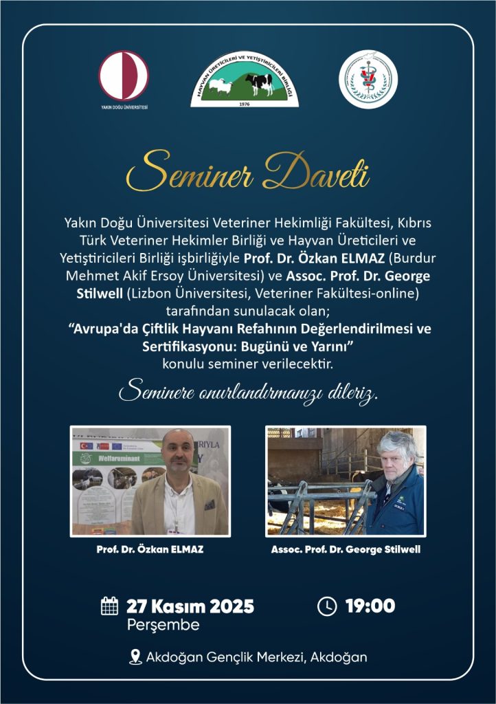 Akdoğan’da “Avrupa’da Çiftlik Hayvanı Refahı Değerlendirmesi ve Sertifikasyonu Semineri” düzenleniyor