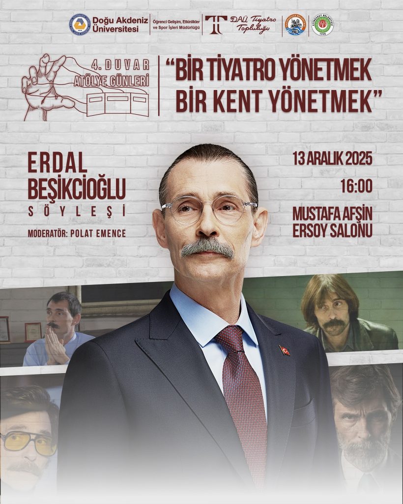 DAÜ, cumartesi günü 4. Duvar Atölye Günleri kapsamında Erdal Beşikçioğlu’nu konuk edecek