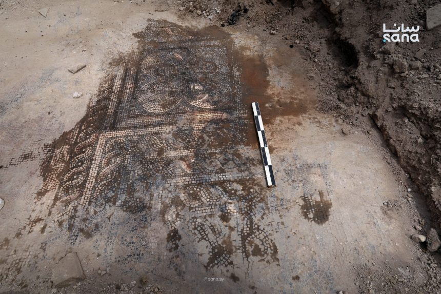 Suriye’nin Şam kırsalında Bizans dönemine ait mozaik bulundu