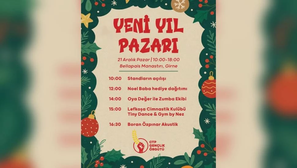 CTP Gençlik Örgütü Girne İlçesi’nden Bellapais’te Yeni Yıl Pazarı
