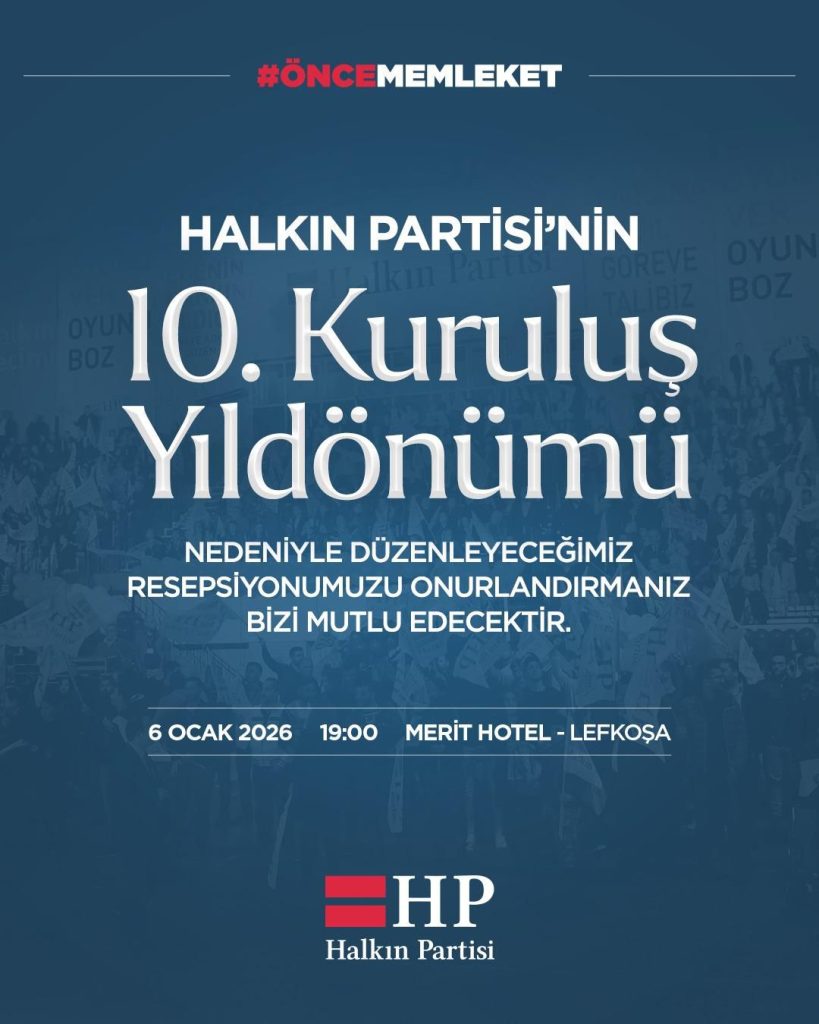 Halkın Partisi’nin 10’uncu kuruluş yılı resepsiyonu salı günü yapılacak