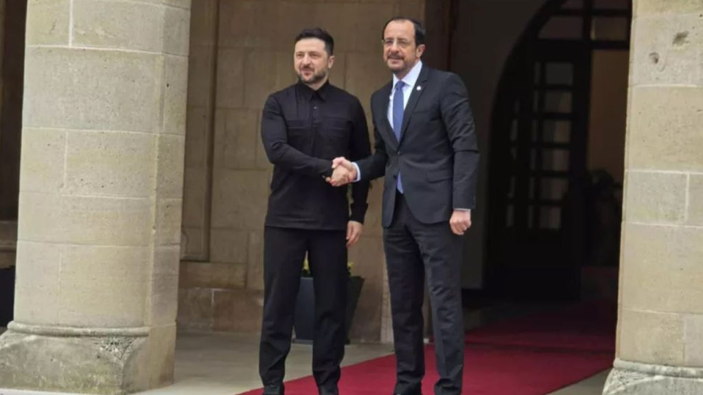 Hristodulidis, Zelensky ile görüştü