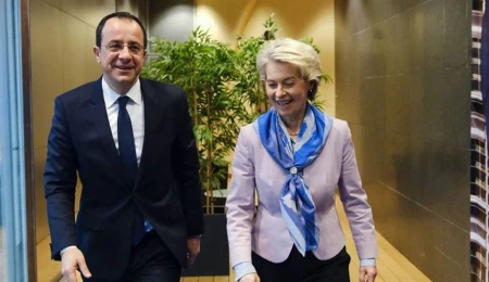 Hristodulidis–von der Leyen görüşmesi: Kıbrıs, Schengen, şap ve bölgesel gelişmeler ele alındı