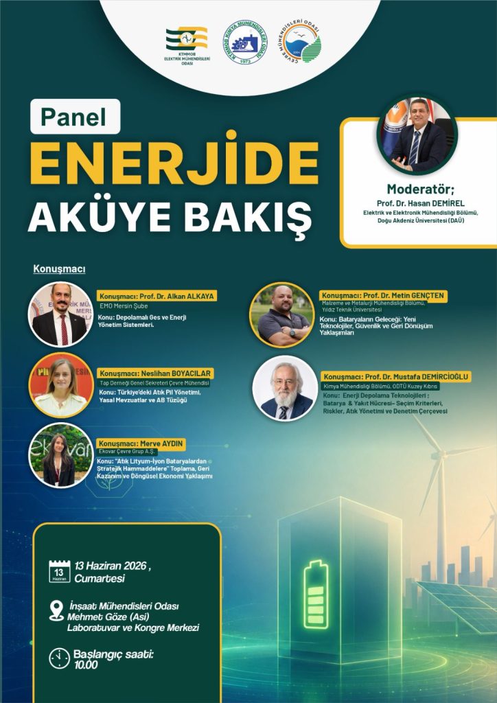 “Enerjide Aküye Bakış” başlıklı panel düzenlenecek