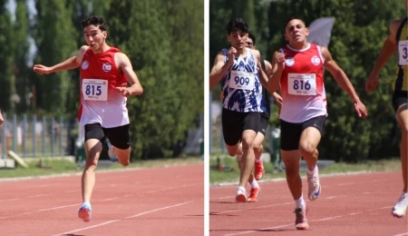 Kıbrıslı Türk atlet Mert Tut ve Arda Yurttaş, U20 Türkiye Şampiyonası’nda 200 metrede finale yükseldi