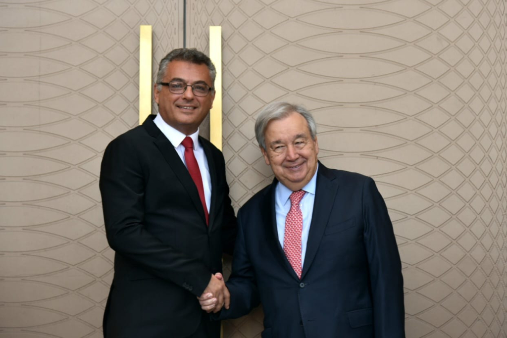 Erhürman ve Guterres Cumhurbaşkanlığı’nda bir araya geldi