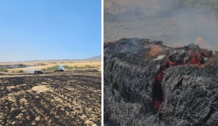 Lefkoşa-Girne yolunda araç, Boğaziçi’nde 150 dönümlük arazi yandı