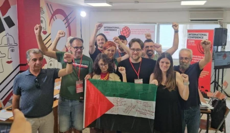 Bağımsızlık Yolu, Yunanistan’daki savaş karşıtı konferansta Filistin’e destek verdi