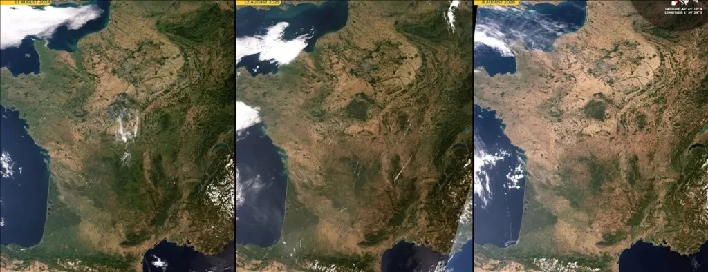 Rekor seviyede sıcaklıkların görüldüğü Fransa’da 1373 dere kurudu