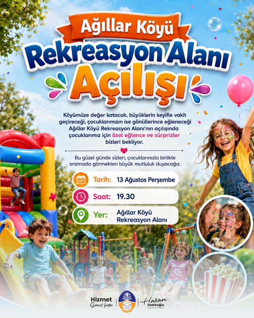 Ağıllar köyüne inşa edilen rekreasyon alanı yarın hizmete açılacak