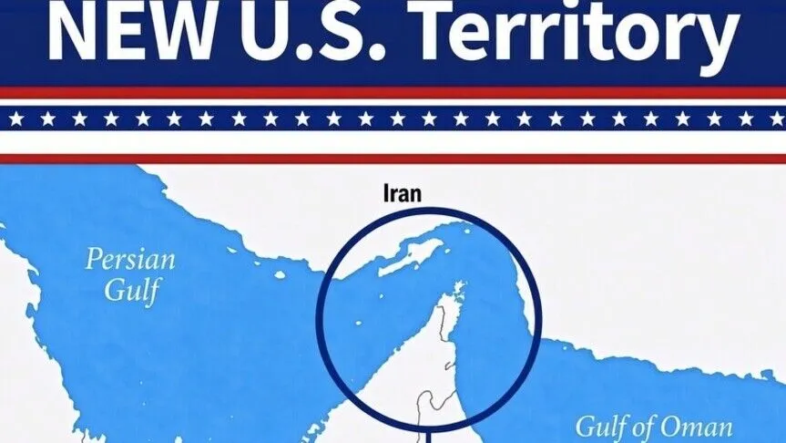 Trump, Hürmüz Boğazı’nı “ABD toprağı” olarak gösteren bir görsel paylaştı