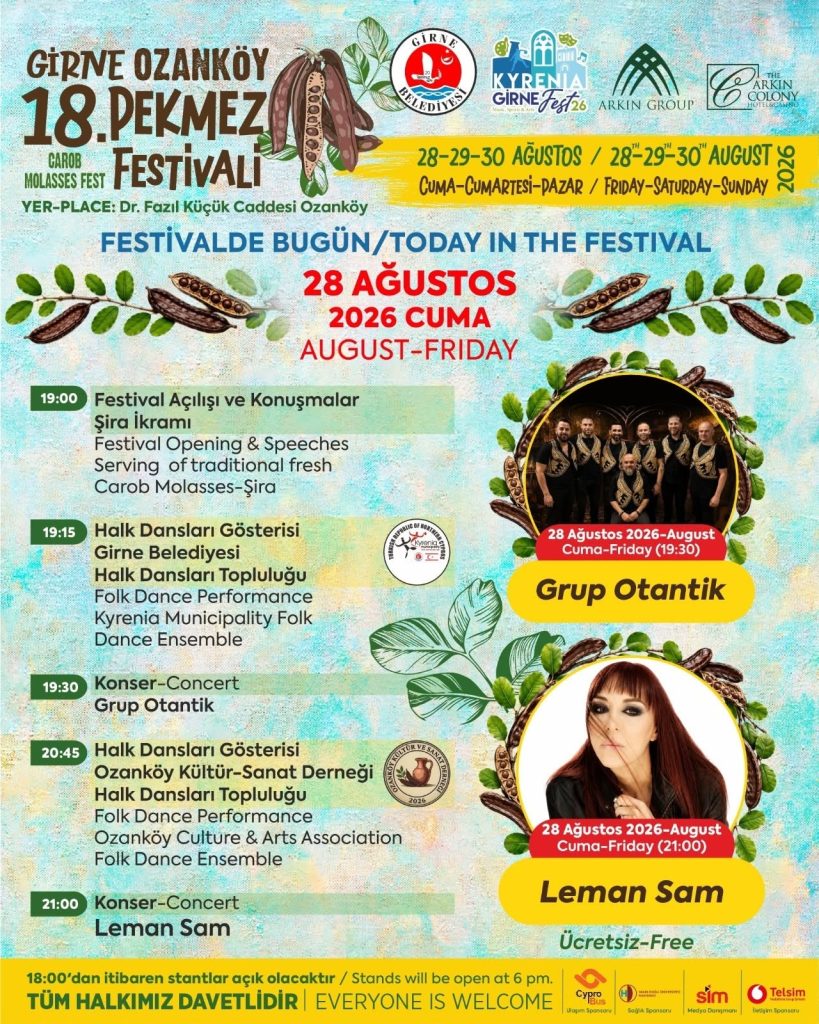 18. Girne Ozanköy Pekmez Festivali yarın başlıyor