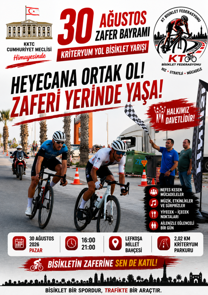 30 Ağustos Zafer Bayramı Kriteryum Yol Bisiklet Yarışı pazar günü yapılıyor