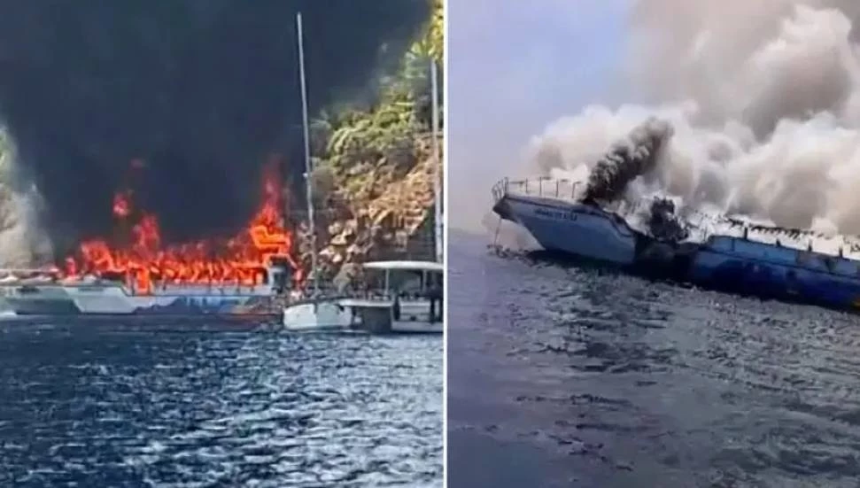Fethiye’de can pazarı: Denizin ortasında gezi teknesinde yangın çıktı, 115 kişi denize atladı