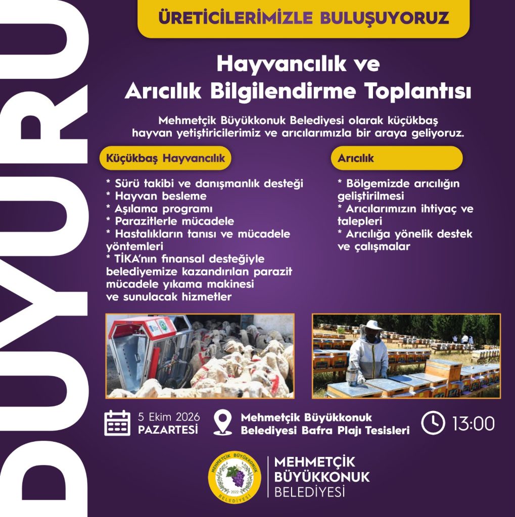 Mehmetçik – Büyükkonuk Belediyesi hayvancılık ve arıcılığı masaya yatıracak