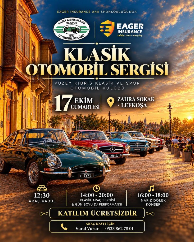Klasik otomobiller cumartesi Zahra Sokak’ta sergilenecek