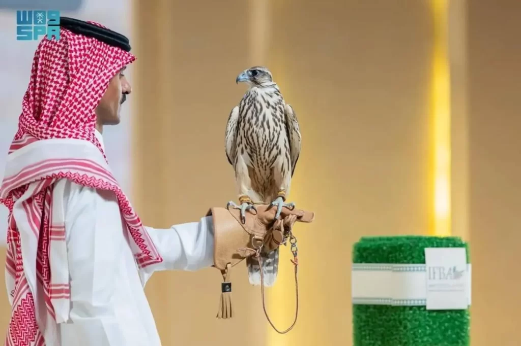 Suudi Arabistan’daki bir müzayedede iki yavru şahin 374 bin riyale satıldı